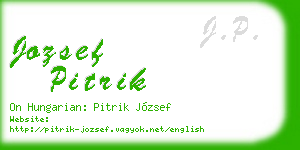jozsef pitrik business card