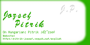 jozsef pitrik business card